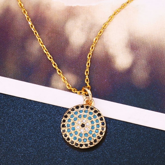 LAST 1 - Evil eye necklace gold - Picture 4 of 8